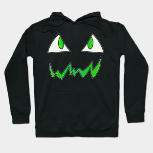 Jack O Lantern Face - Halloween Costume - Glowing Green Hoodie